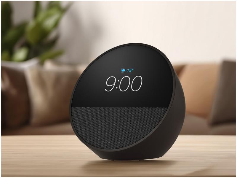 Echo Spot com Alexa - Despertador inteligente com som vibrante